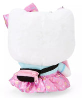 Feelin' like you need a vacation big time? Wherever that paradise may be, you can always dream big about it with the Sanrio in Vacation Mode Hello Kitty Plushie - maybe some day you can take it with you! With passport in hand, and real-zip side bag, this adorable travel companion is ready for any adventure.
Fitted in lovely leisurely attire with a bag strapped around their waist, they are all set to go! Their cute outfits and cheerful expressions will bring a smile to your face as you explore new places to